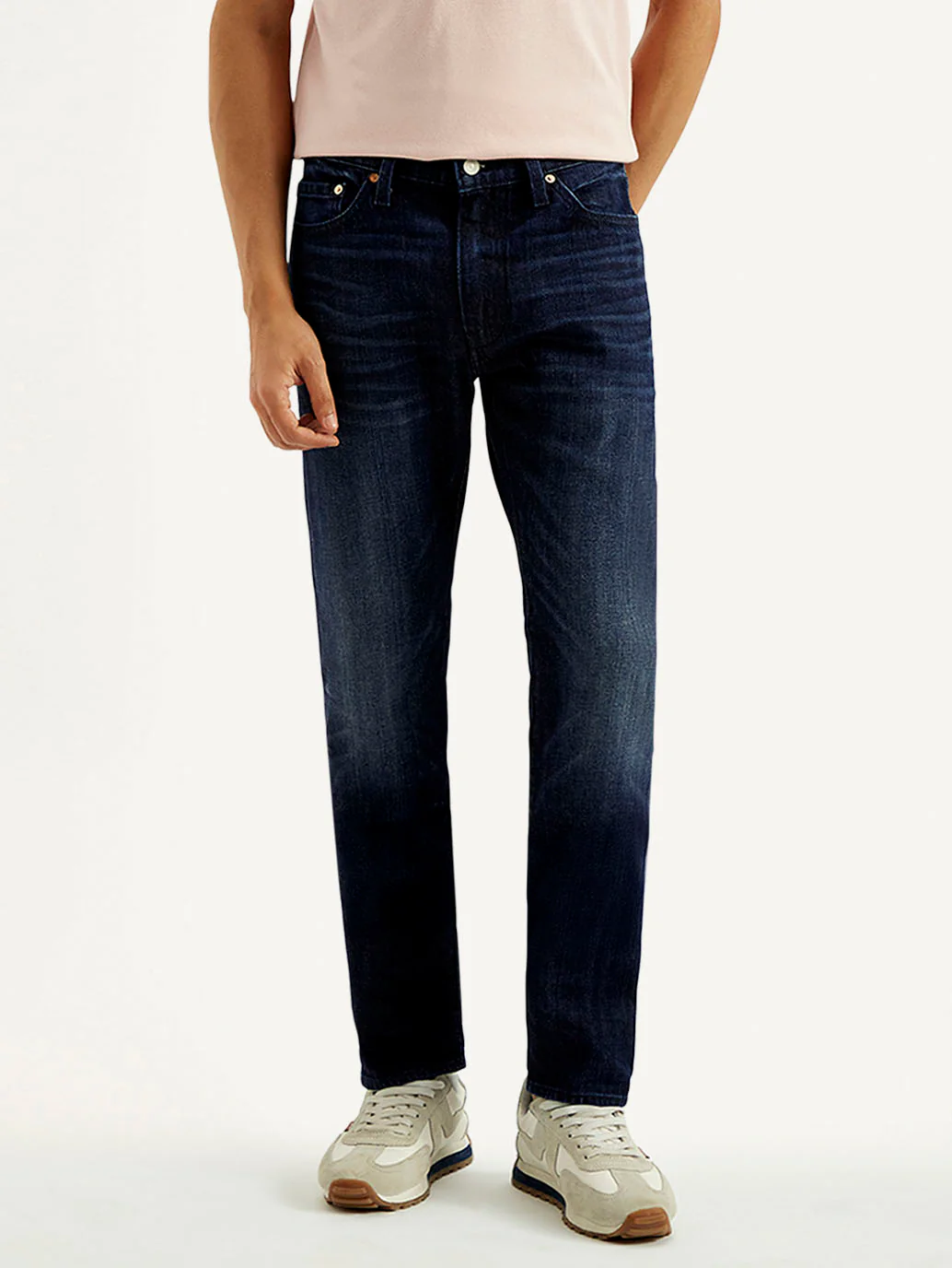 Men's 511 Dark Blue Slim Fit Mid Rise Selvedge Jeans - Image 2