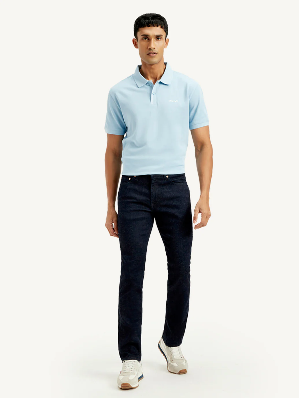 Men's 511 Dark Blue Slim Fit Mid Rise Linen Jeans - Image 2
