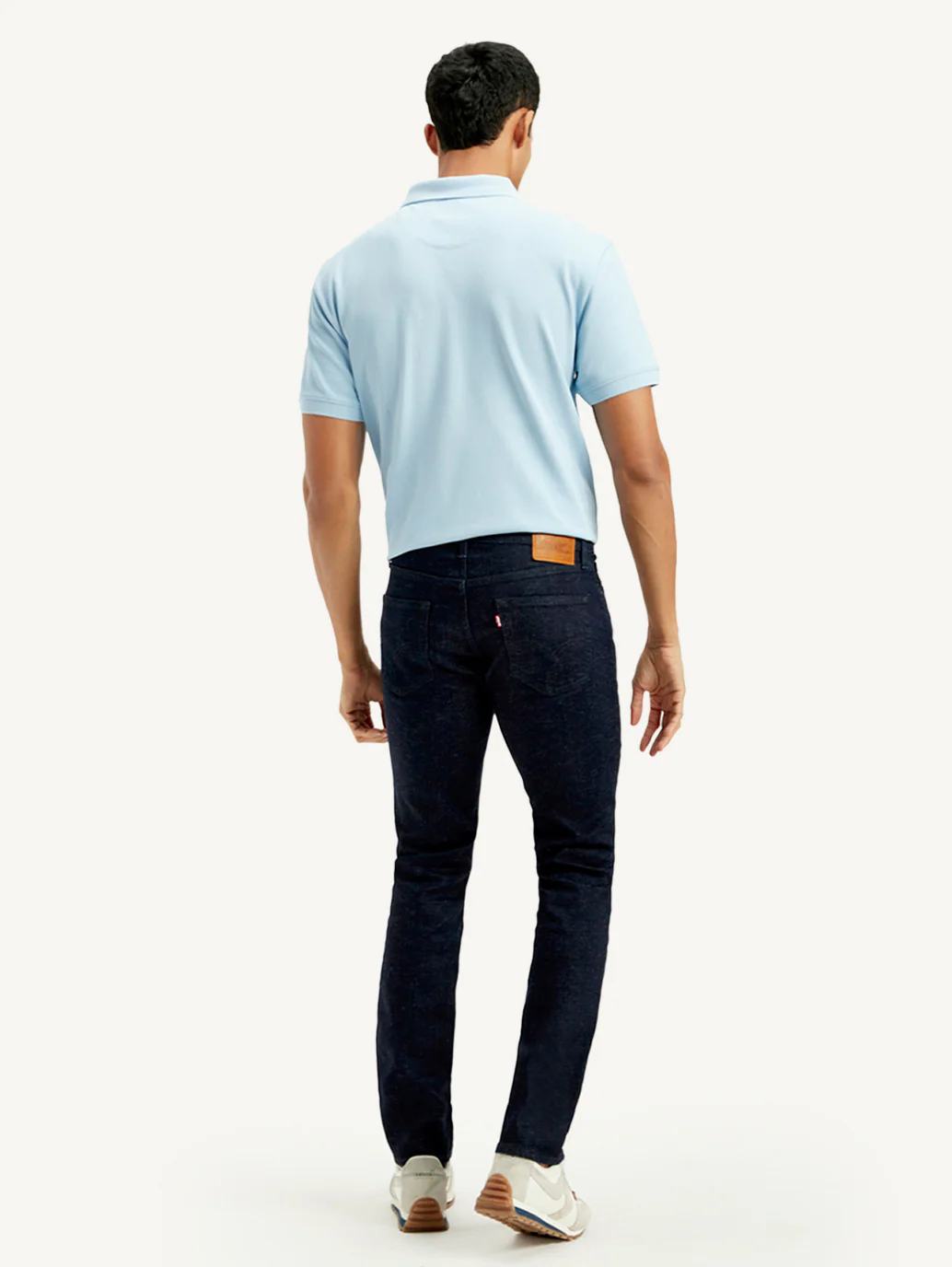 Men's 511 Dark Blue Slim Fit Mid Rise Linen Jeans - Image 3