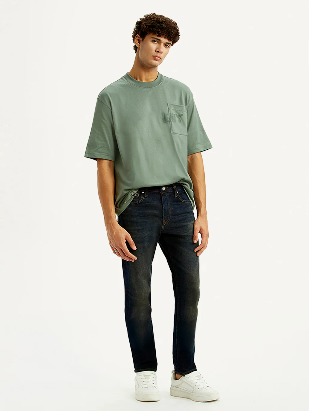 Men's 511 Dark Blue Slim Fit Mid Rise Selvedge Jeans