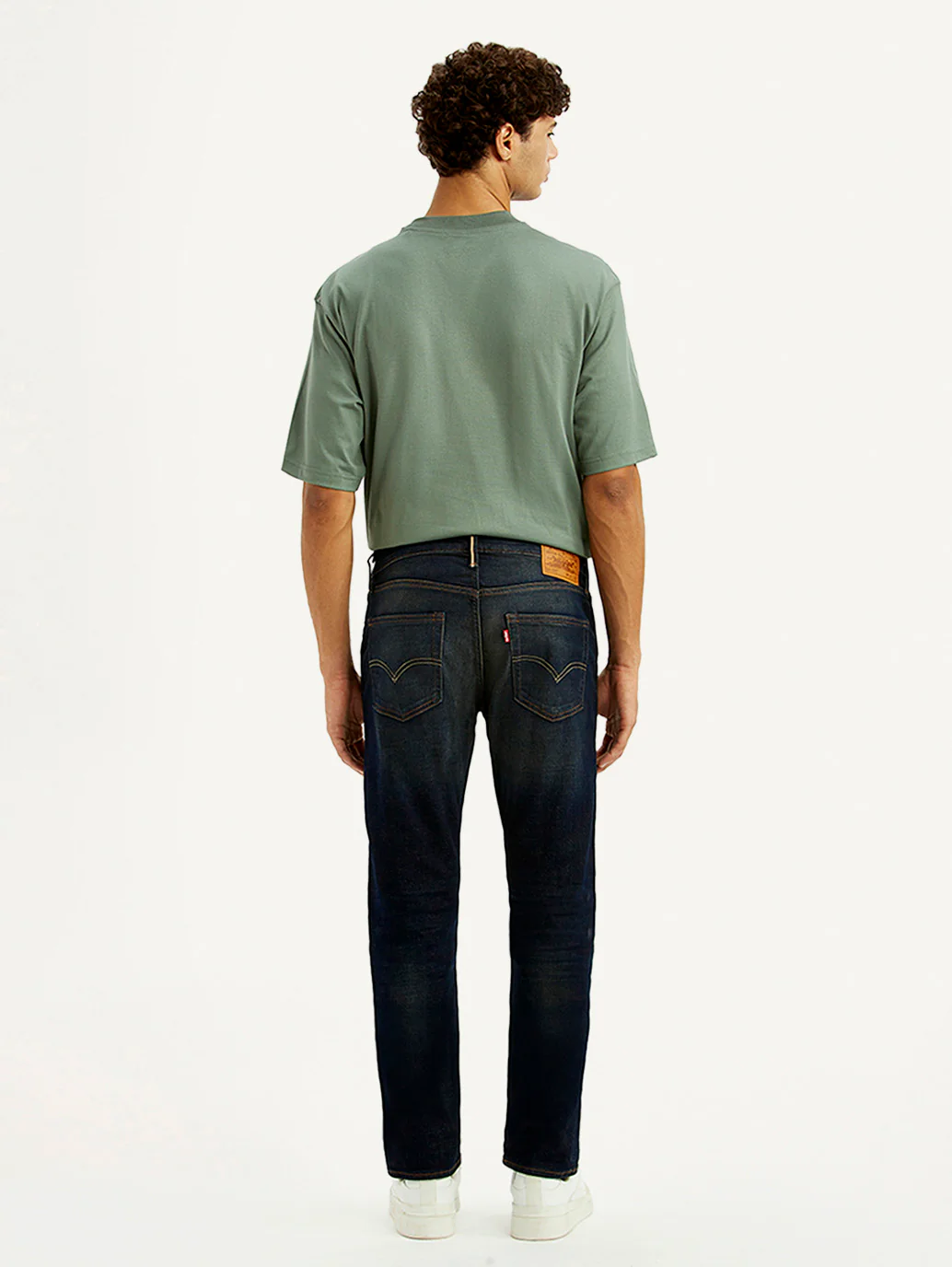 Men's 511 Dark Blue Slim Fit Mid Rise Selvedge Jeans - Image 5