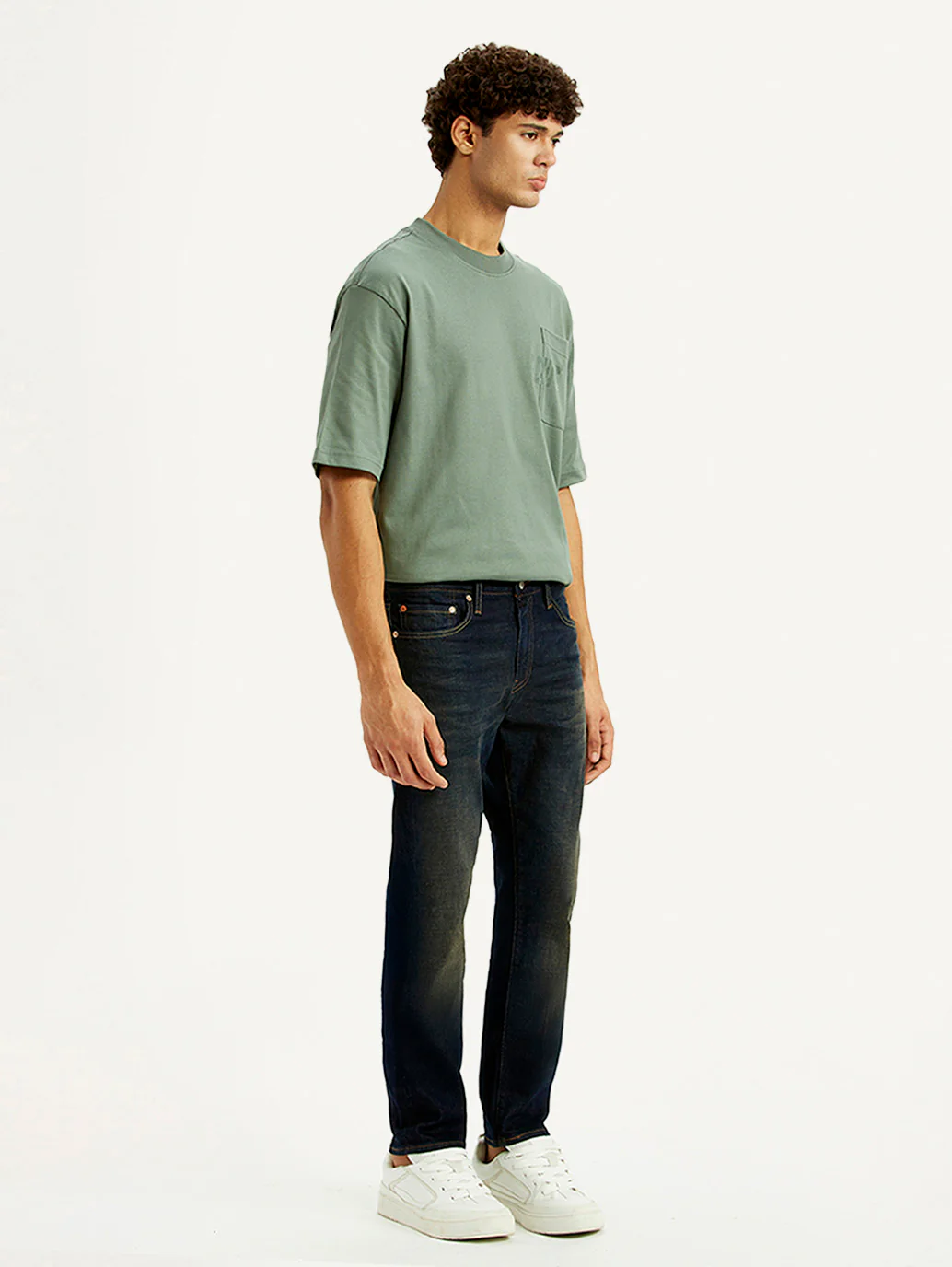 Men's 511 Dark Blue Slim Fit Mid Rise Selvedge Jeans - Image 7