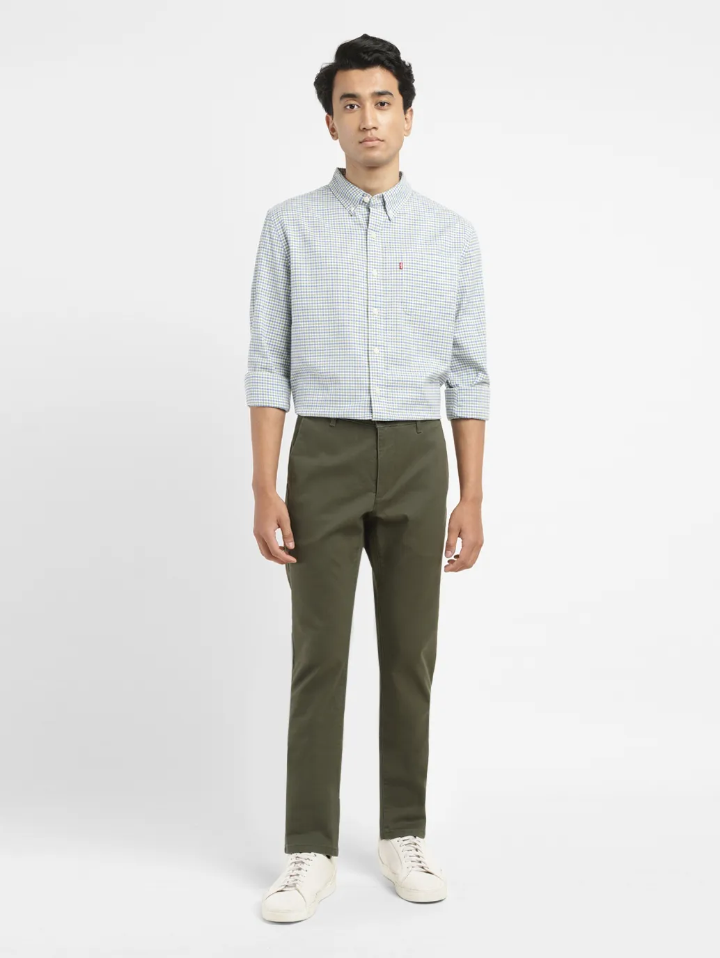Men's 511 Dark Green Slim Fit Chinos - Image 9