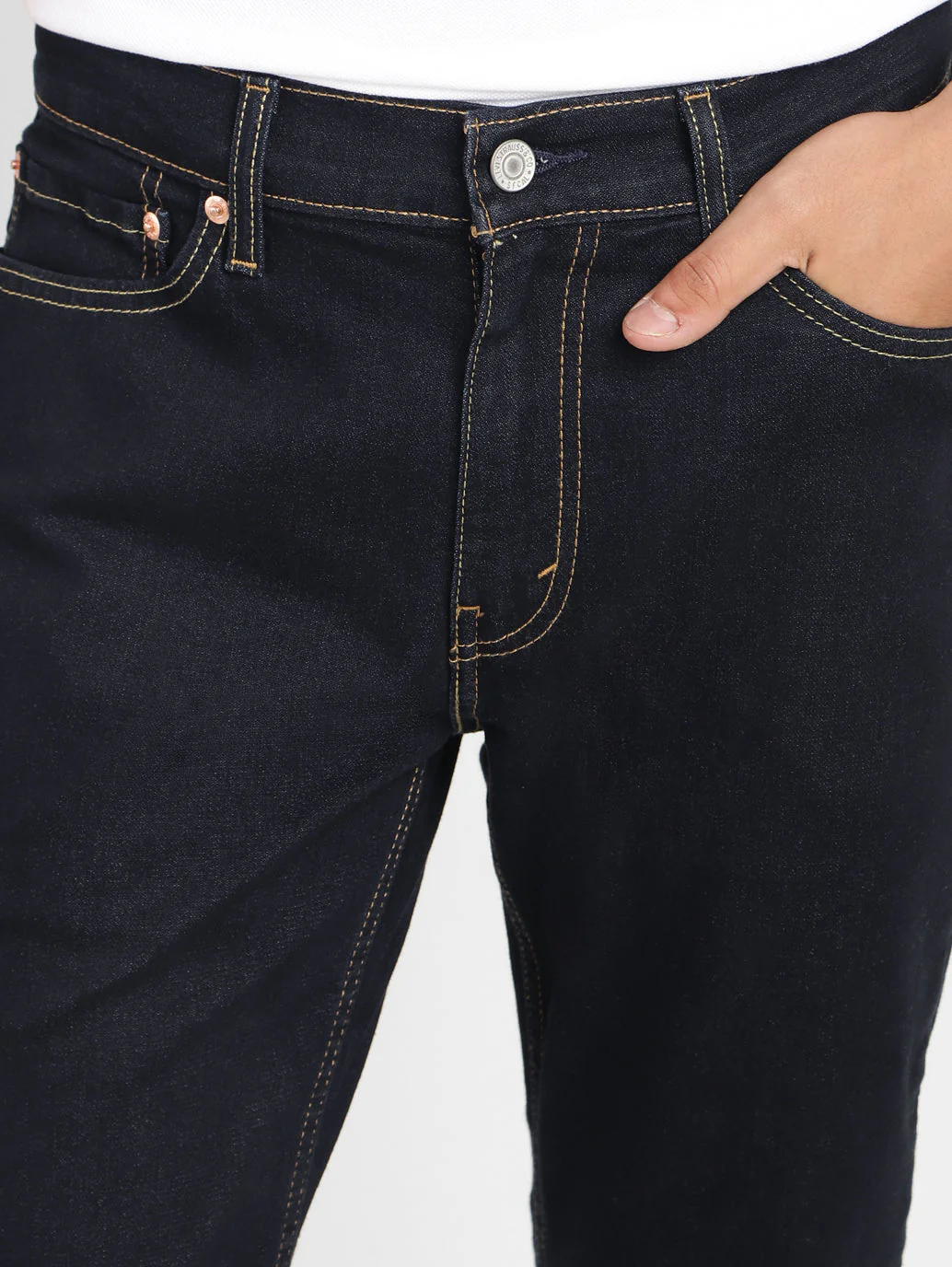 Men's 511 Blue Slim Fit Mid Rise Jeans - Image 6
