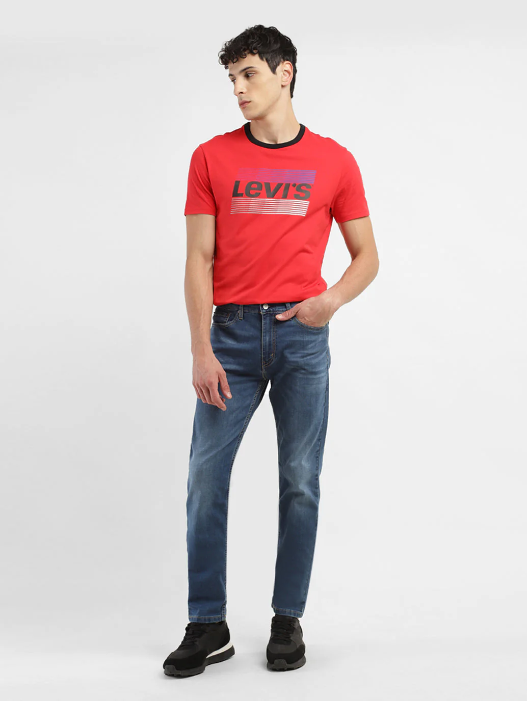 Men's 511 Blue Slim Fit Mid Rise Jeans - Image 8