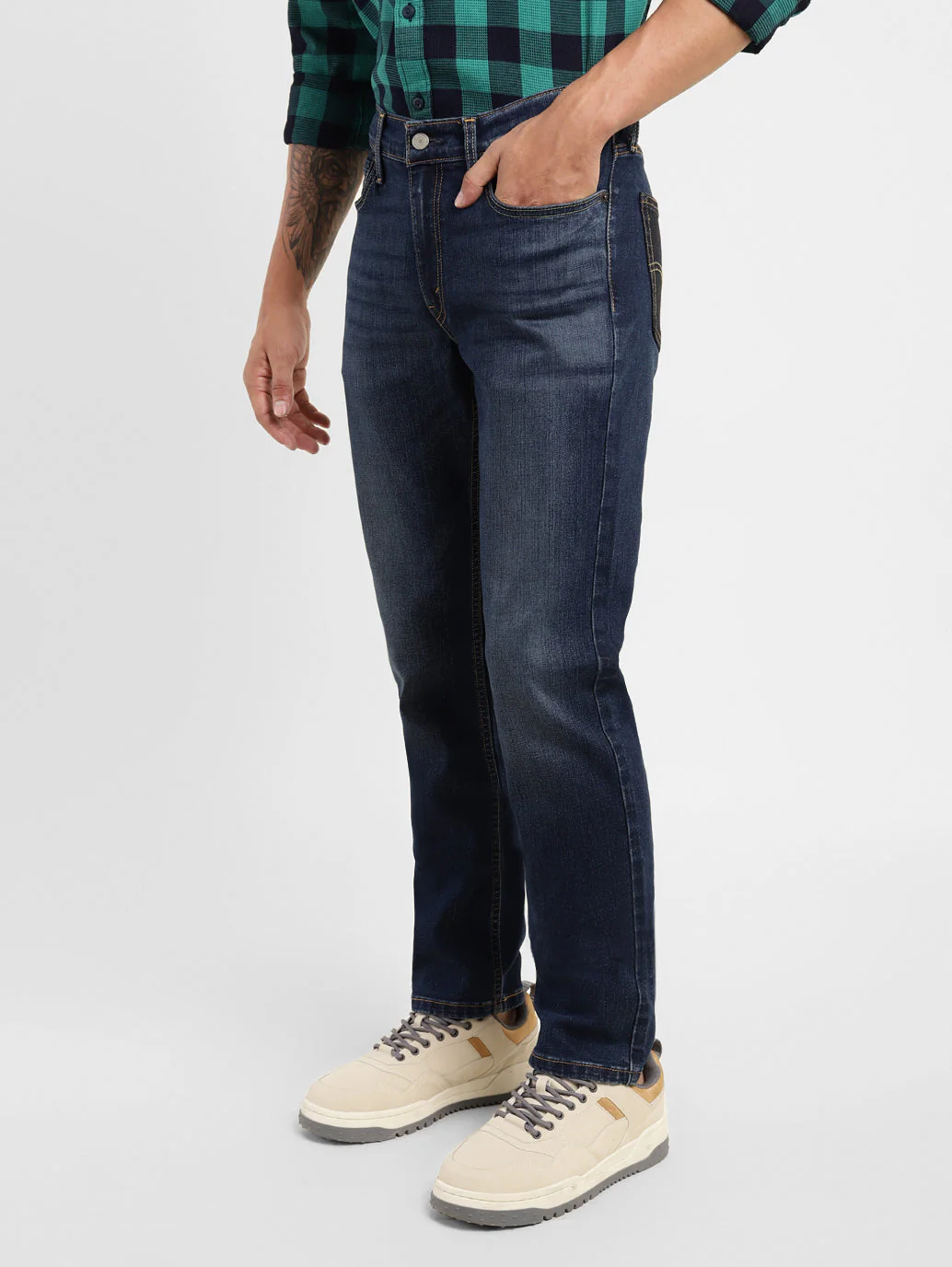 Men's 511 Blue Slim Fit Mid Rise Jeans - Image 5