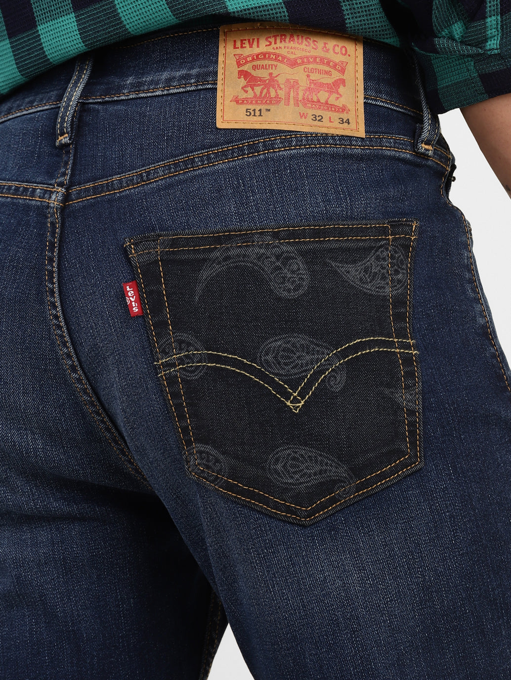 Men's 511 Blue Slim Fit Mid Rise Jeans - Image 7