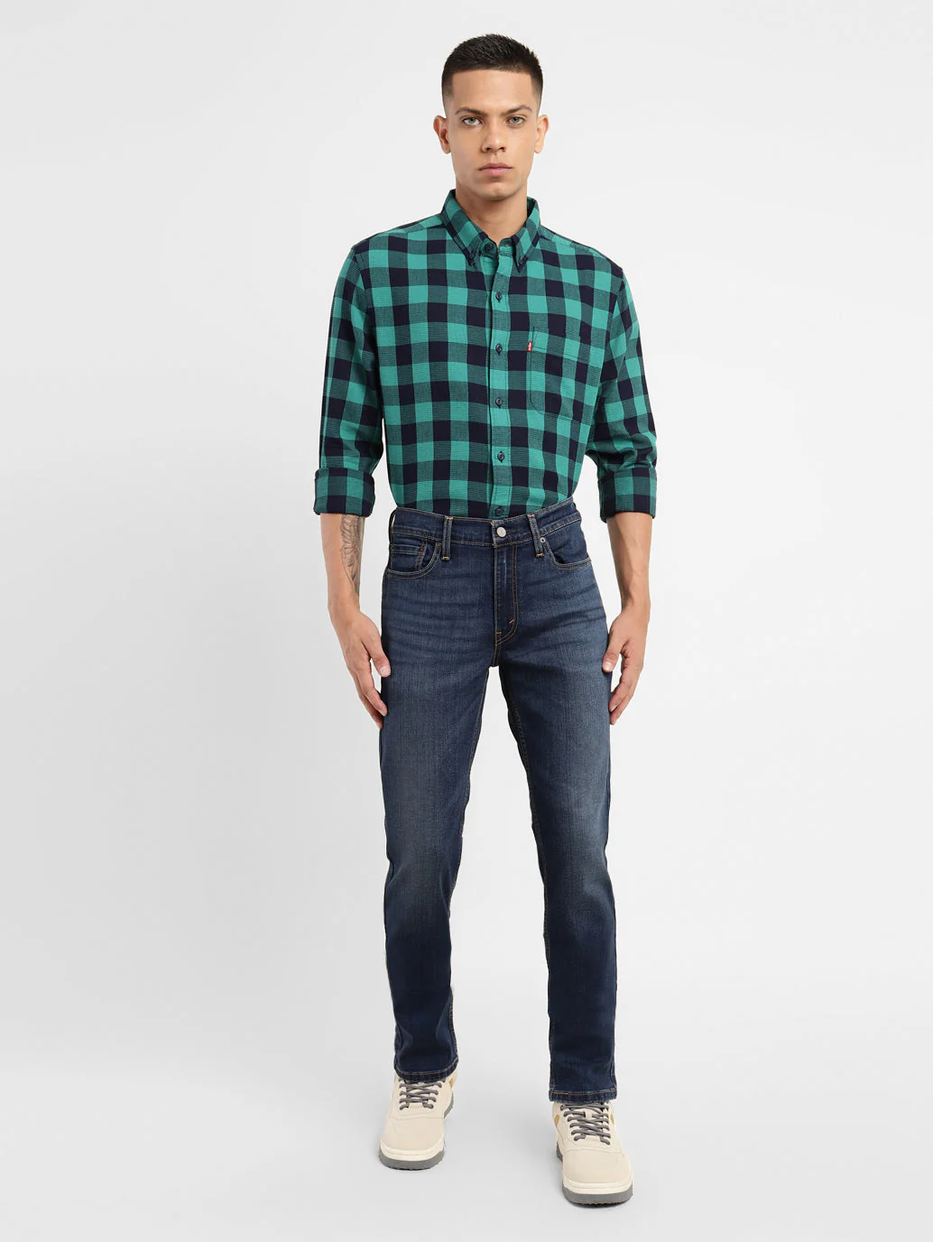Men's 511 Blue Slim Fit Mid Rise Jeans - Image 8