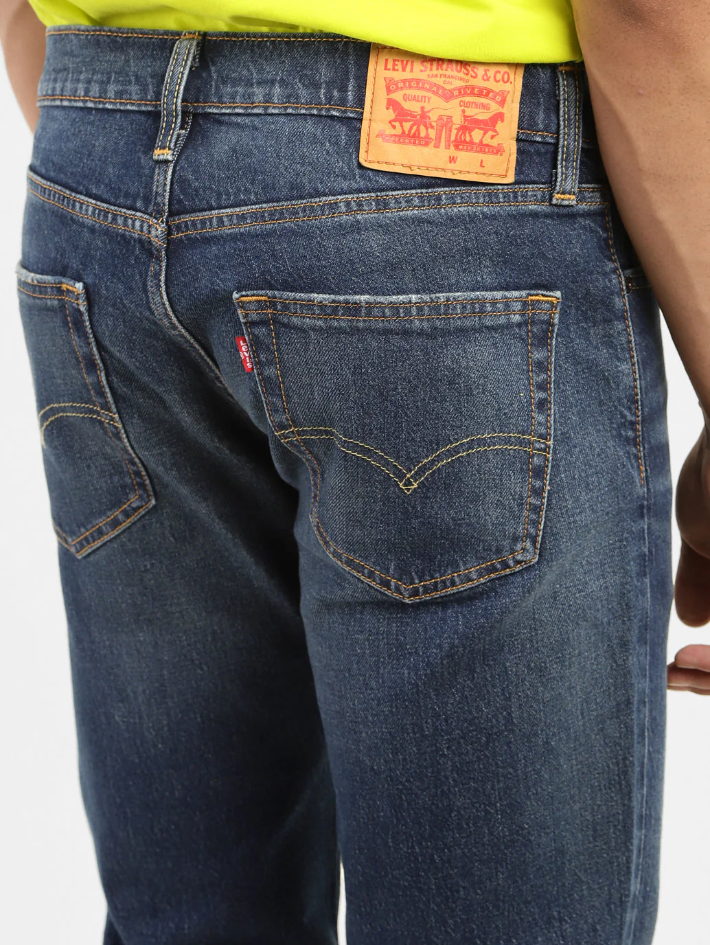 Men's 511 Blue Slim Fit Mid Rise Jeans - Image 7