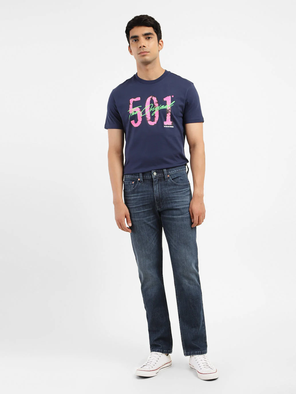 Men's 511 Blue Slim Fit Mid Rise Jeans - Image 8