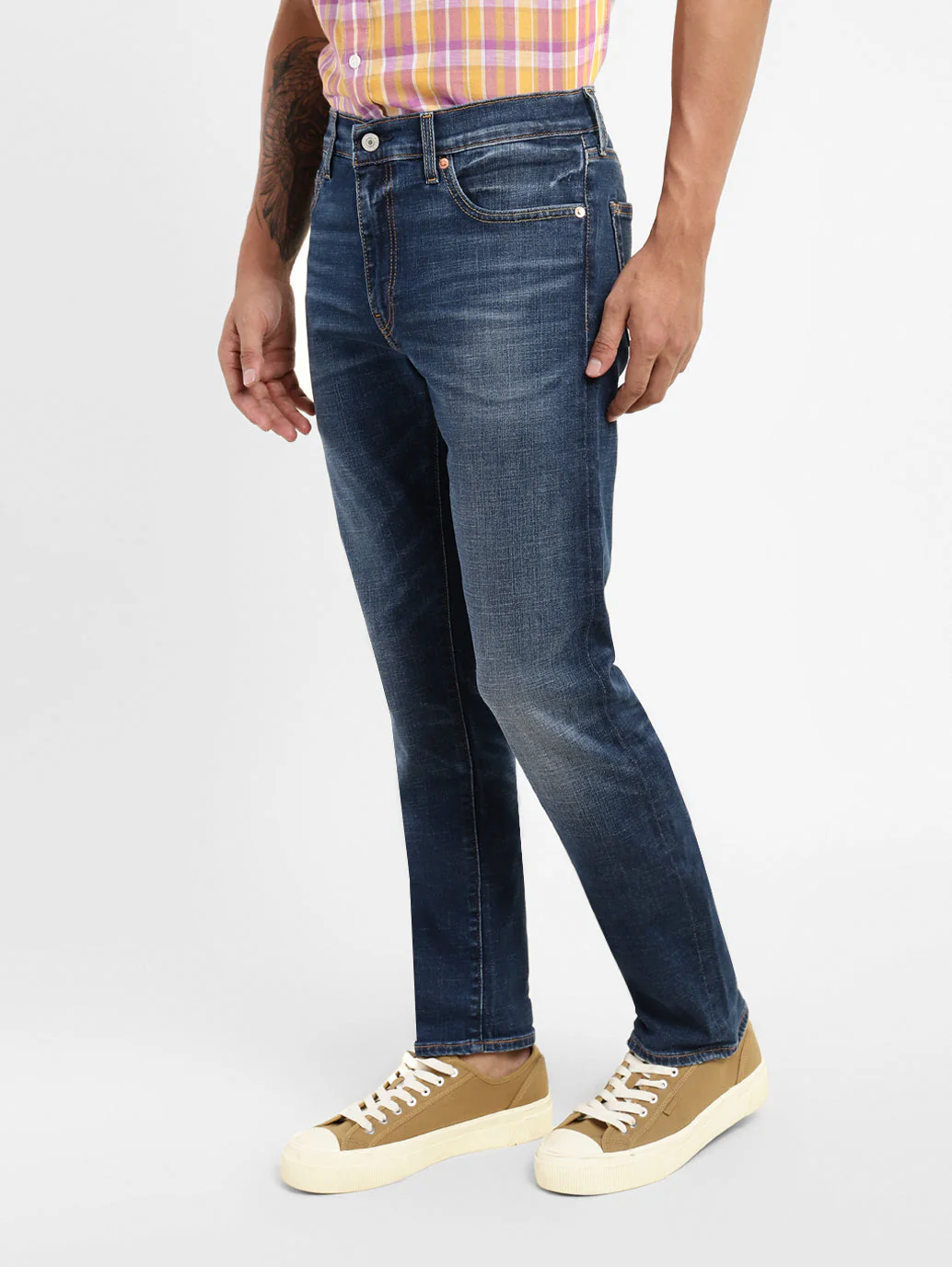 Men's 511 Blue Slim Fit Mid Rise Jeans - Image 5