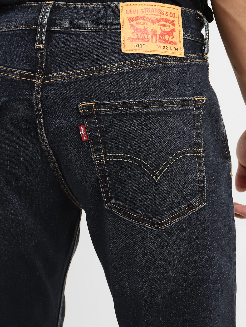 Men's 511 Blue Slim Fit Mid Rise Jeans - Image 7