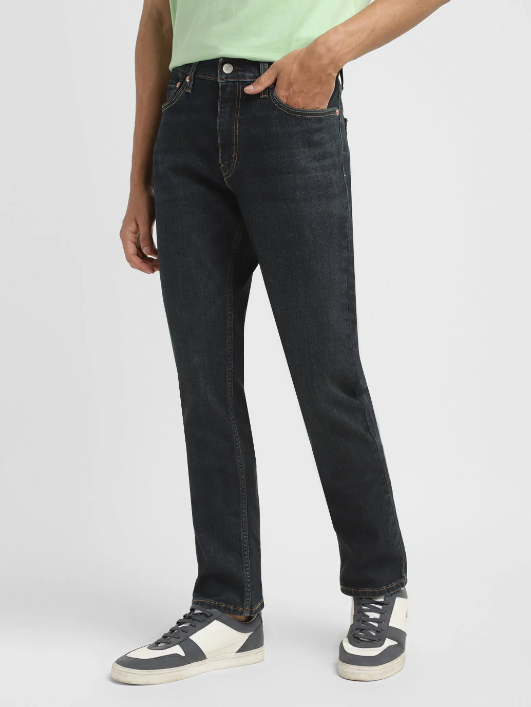 Men's 511 Blue Slim Fit Mid Rise Jeans - Image 6