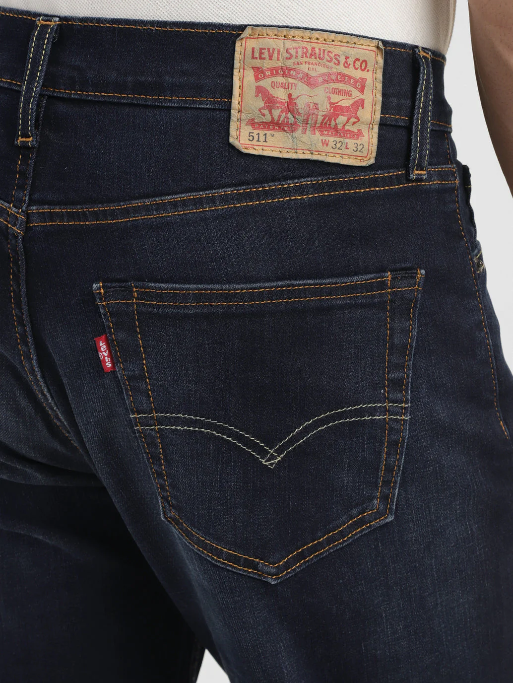 Men's 511 Blue Slim Fit Mid Rise Jeans - Image 6
