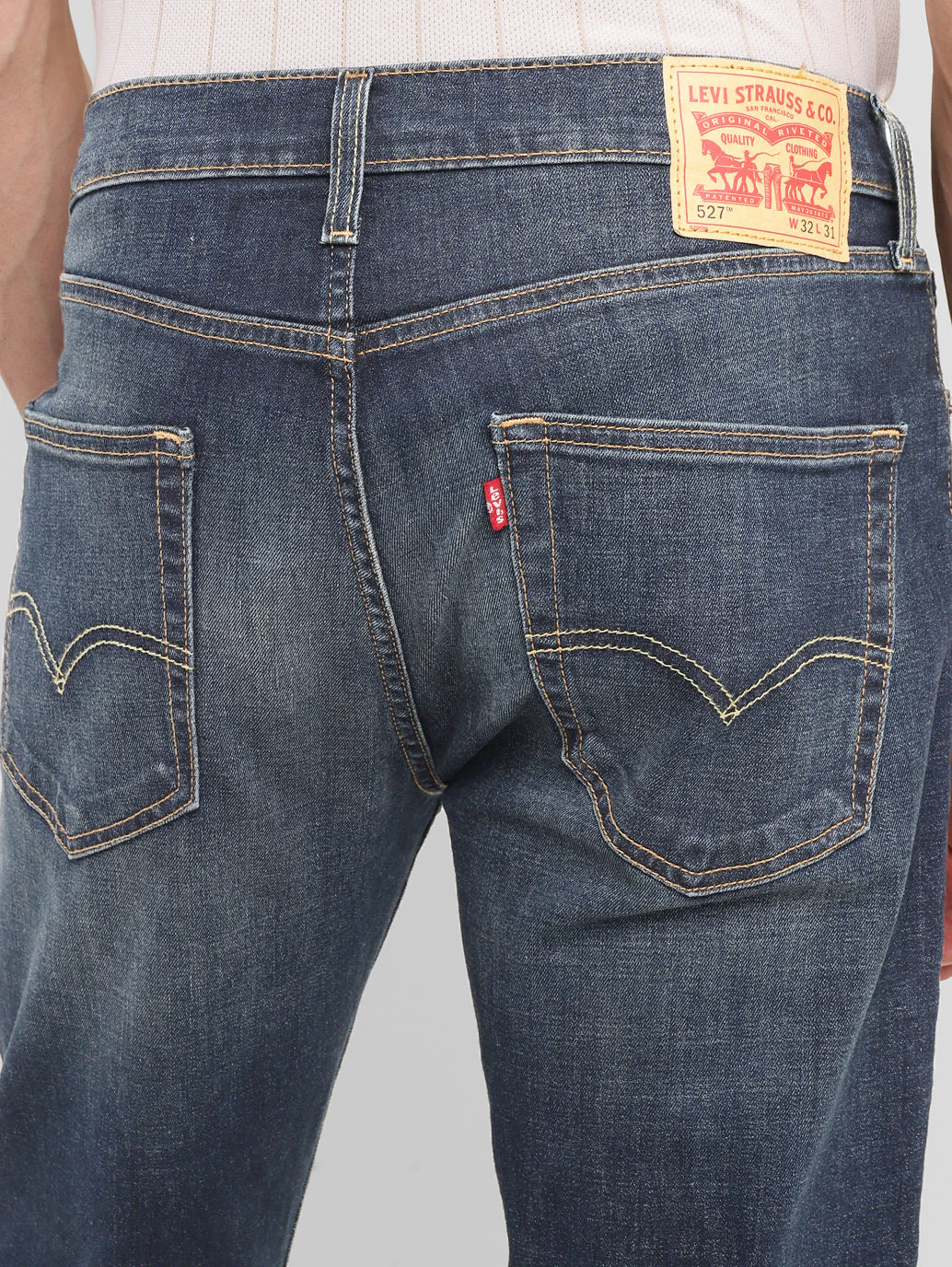 Men's 511 Blue Slim Fit Mid Rise Jeans - Image 6