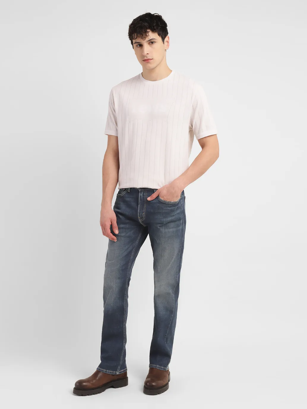 Men's 511 Blue Slim Fit Mid Rise Jeans - Image 8