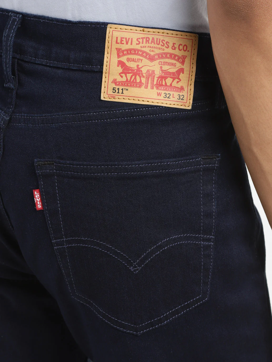 Men's 511 Blue Slim Fit Mid Rise Jeans - Image 6