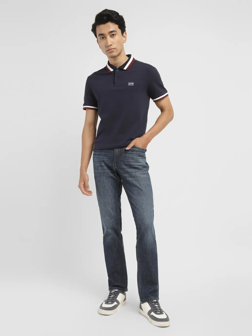 Men's 511 Blue Slim Fit Mid Rise Jeans - Image 9