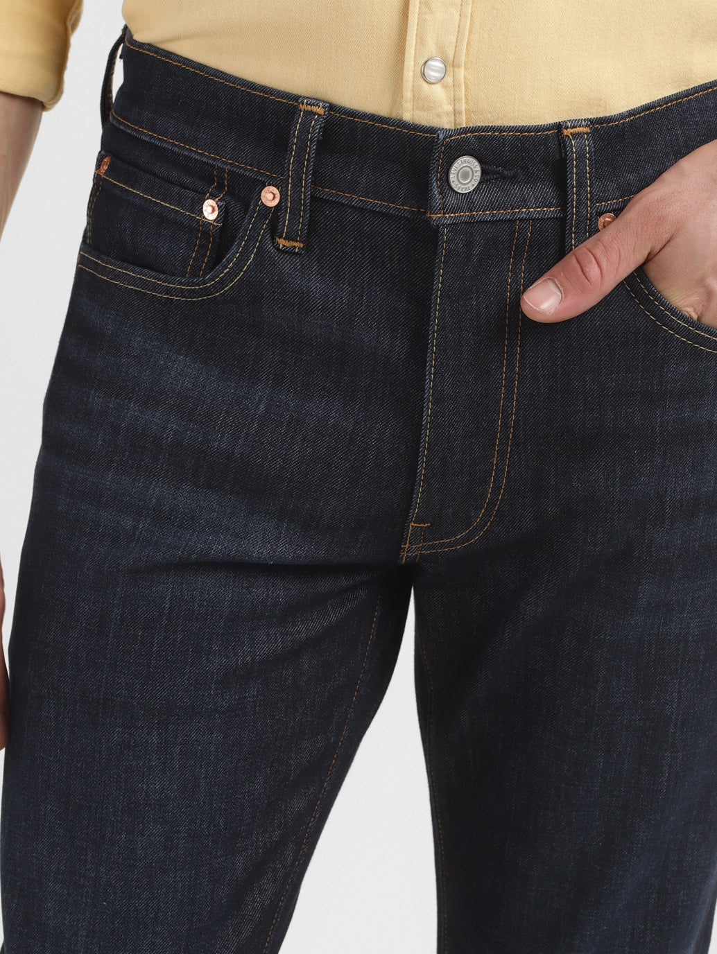 Men's 511 Dark Indigo Slim Fit Mid Rise Jeans - Image 7