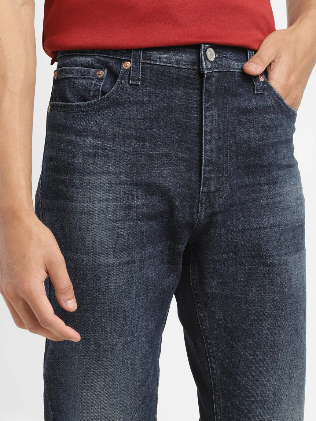 Men's 511 Blue Slim Fit Mid Rise Jeans - Image 5