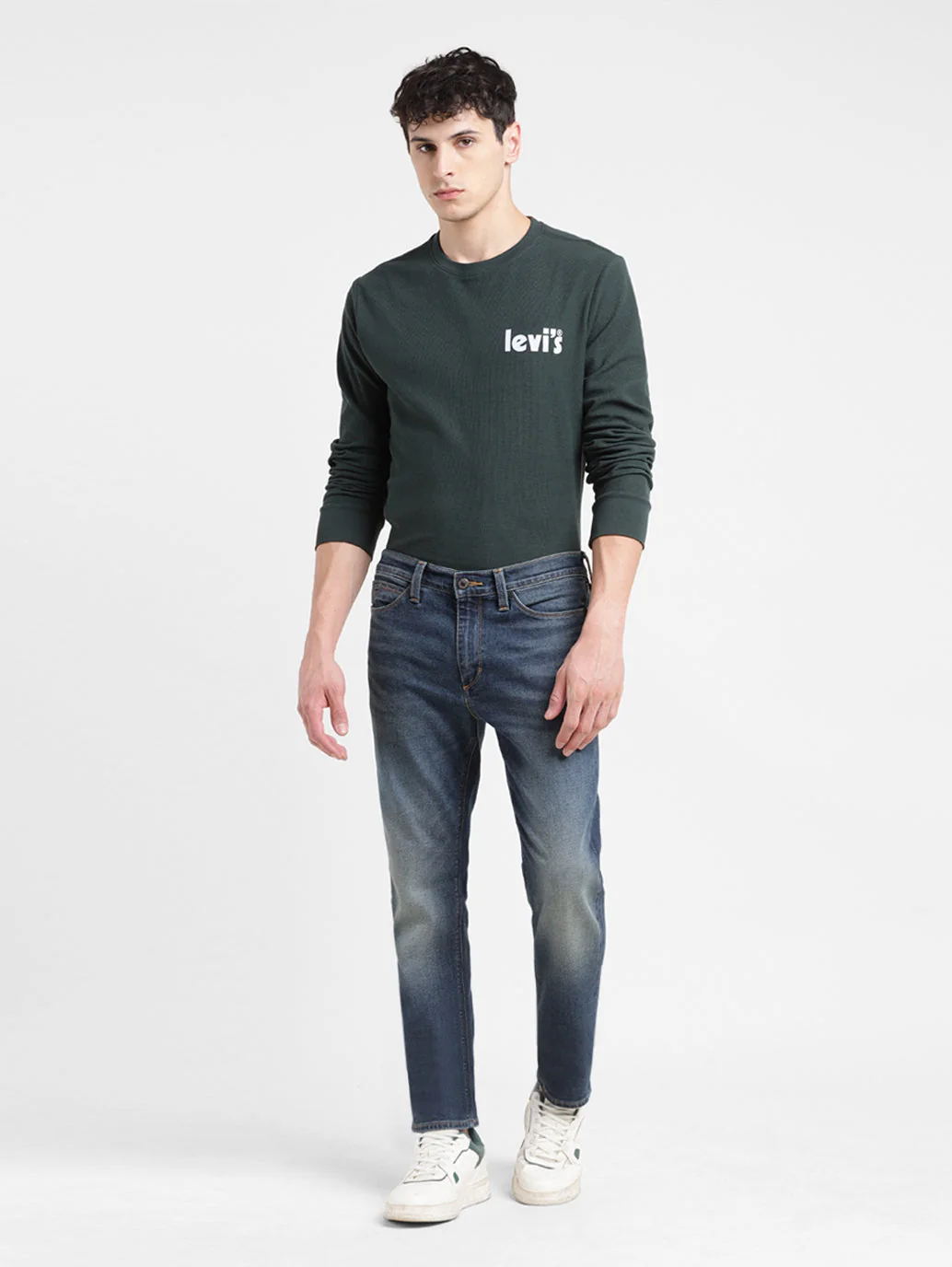 Men's 511 Blue Slim Fit Mid Rise Jeans - Image 8