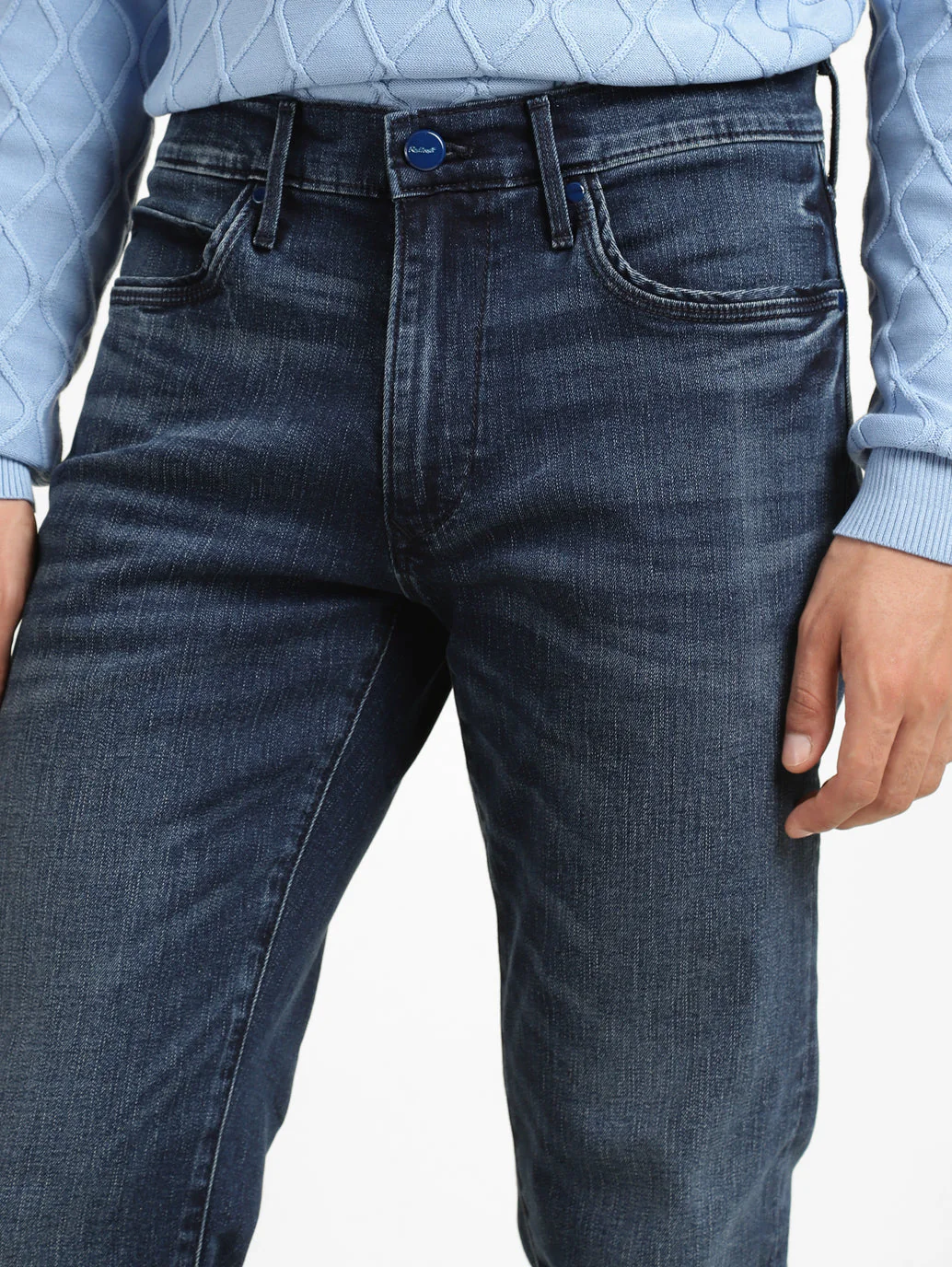 Men's Redloop 511 Blue Slim Fit Mid Rise Jeans - Image 7