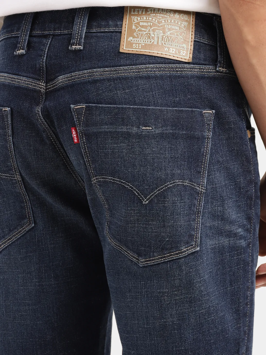 Men's 511 Blue Slim Fit Mid Rise Jeans - Image 7