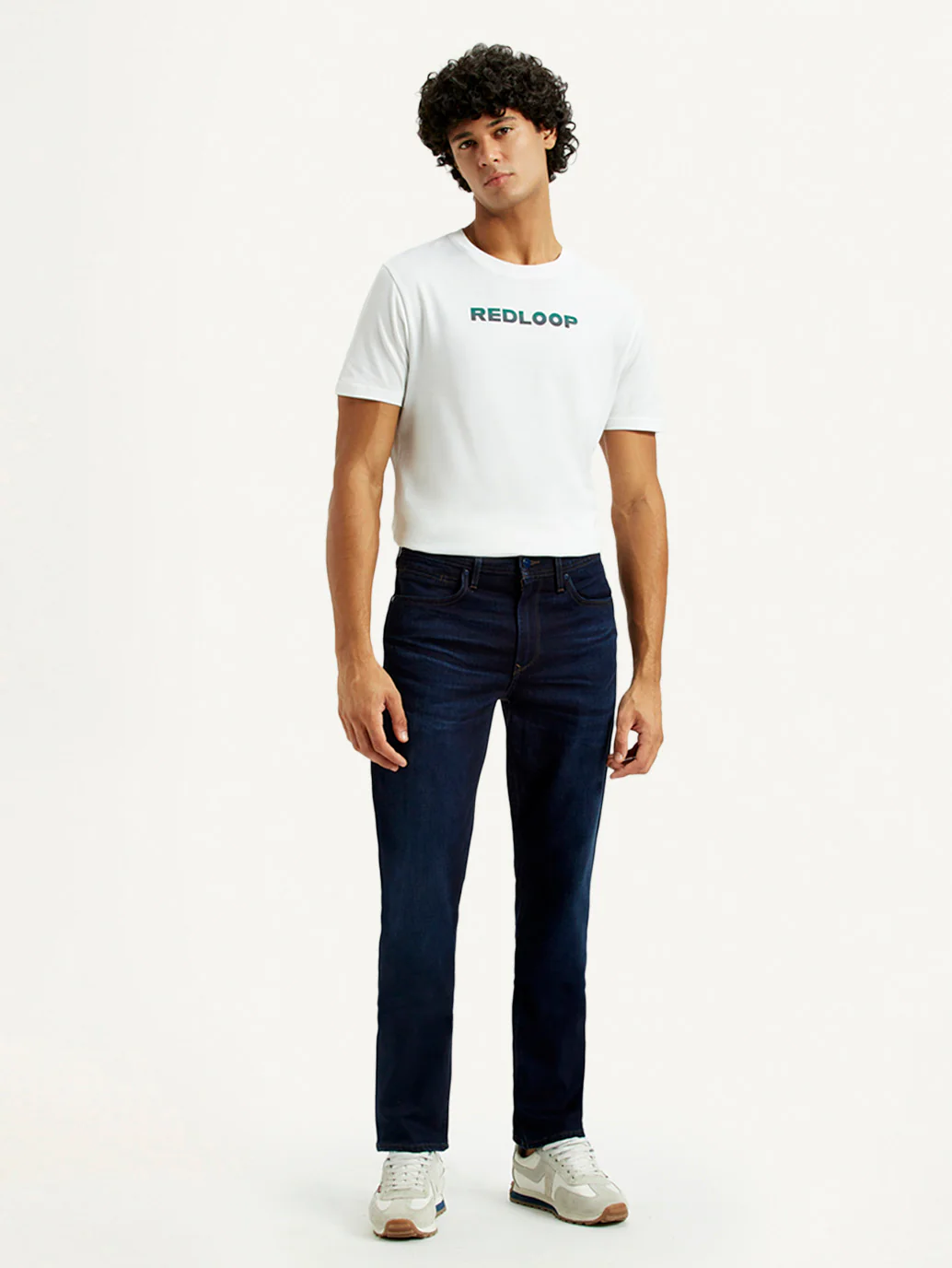 Men's Redloop 511 Dark Indigo Slim Fit Mid Rise Jeans - Image 2