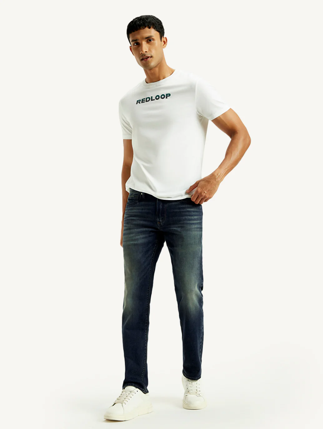 Men's Redloop 511 Dark Indigo Slim Fit Mid Rise Selvedge Jeans - Image 6