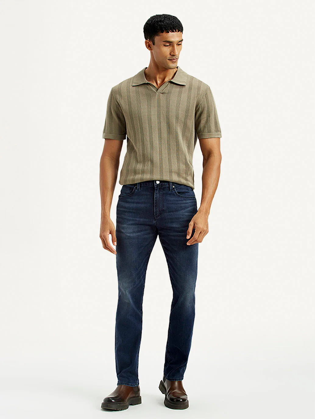 Men's Redloop 511 Dark Indigo Slim Fit Mid Rise Jeans - Image 6