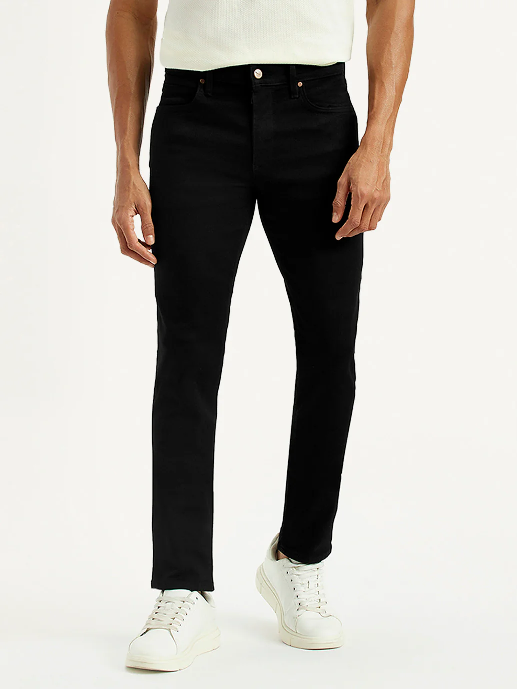 Men's Redloop 511 Black Slim Fit Mid Rise Jeans - Image 2