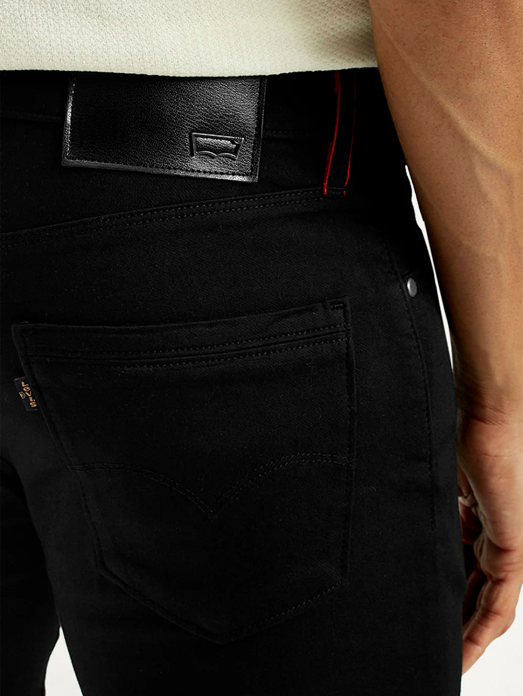 Men's Redloop 511 Black Slim Fit Mid Rise Jeans - Image 6