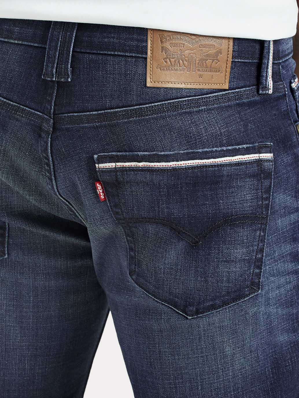 Men's 511 Dark Indigo Slim Fit Mid Rise Jeans - Image 6