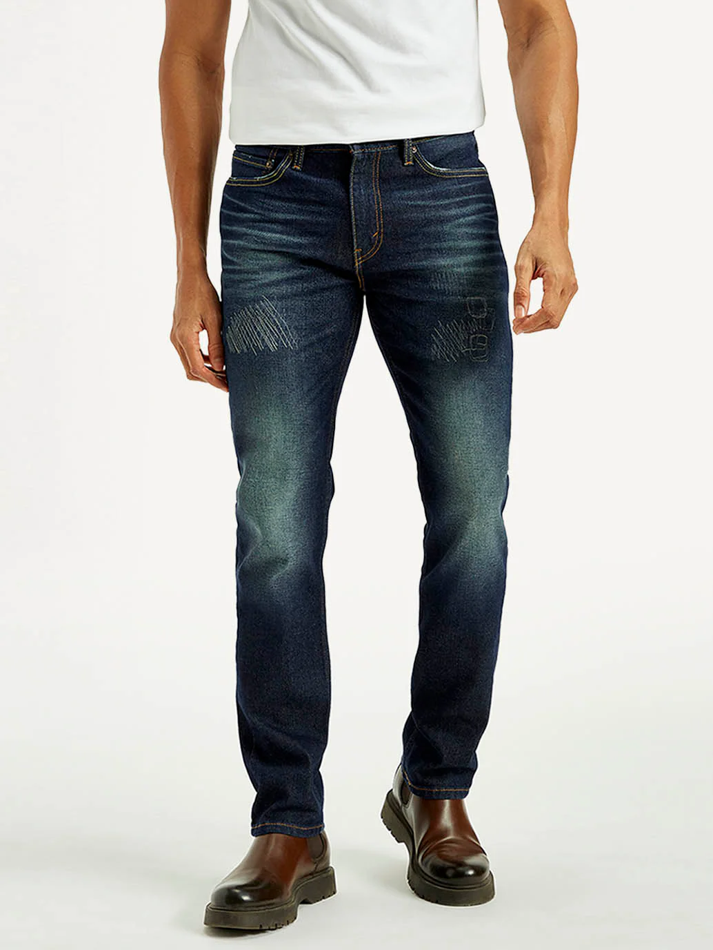 Men's Tinted 511 Dark Indigo Slim Fit Mid Rise Jeans - Image 5