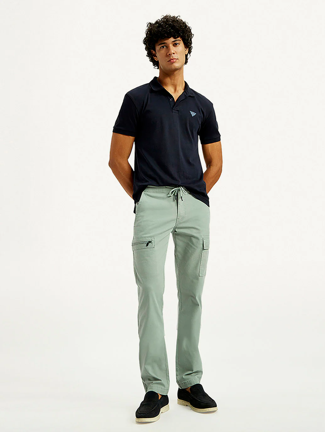 Men's 511 Green Slim Fit Mid Rise Cargo Trousers - Image 2