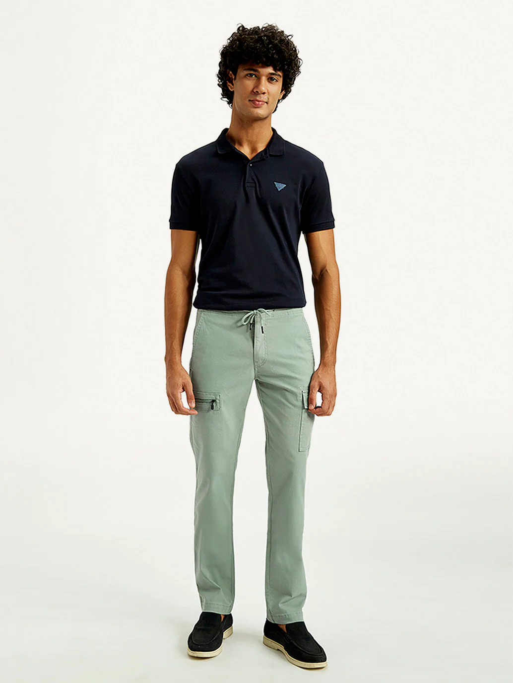 Men's 511 Green Slim Fit Mid Rise Cargo Trousers - Image 3