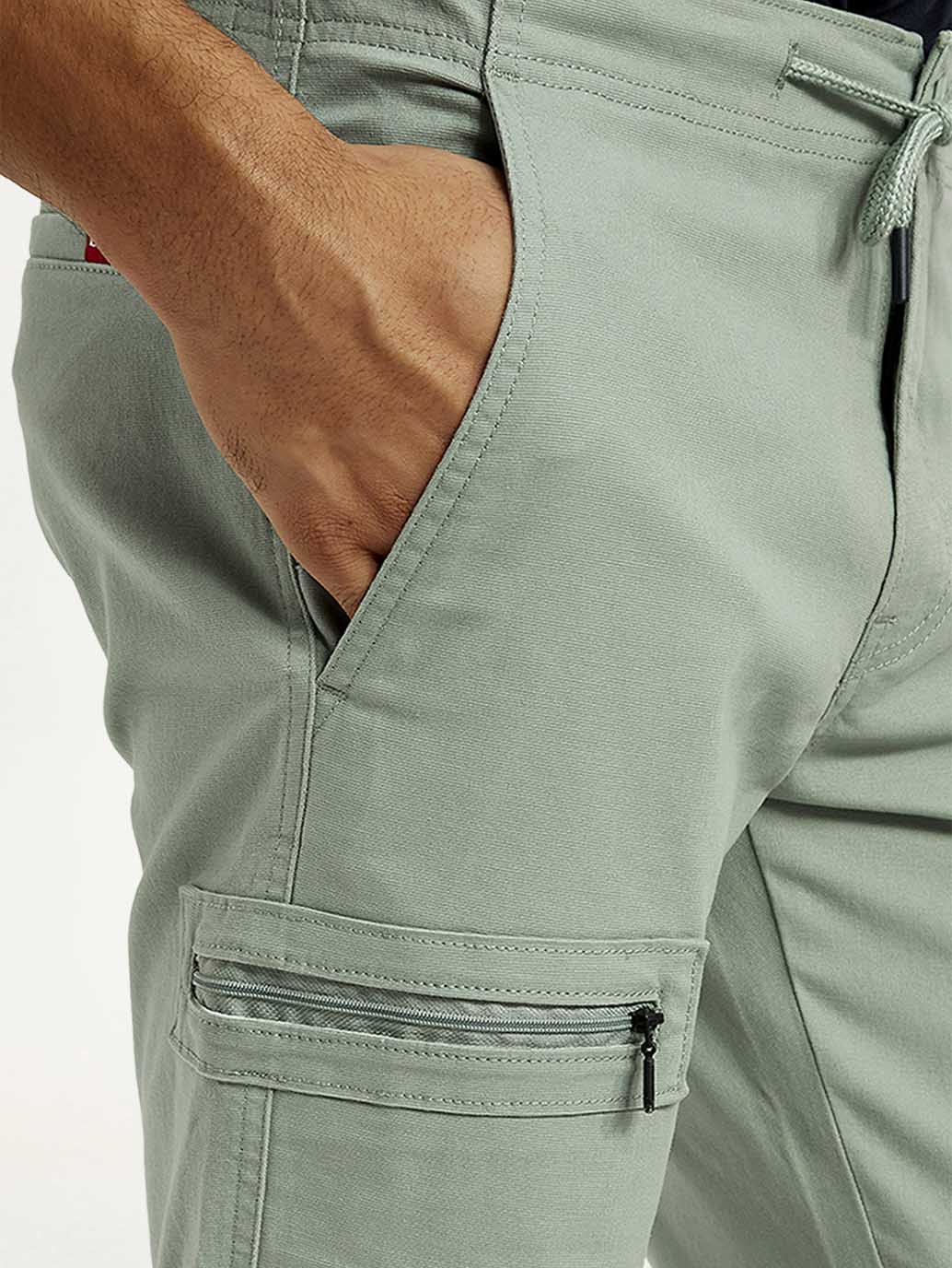 Men's 511 Green Slim Fit Mid Rise Cargo Trousers - Image 7