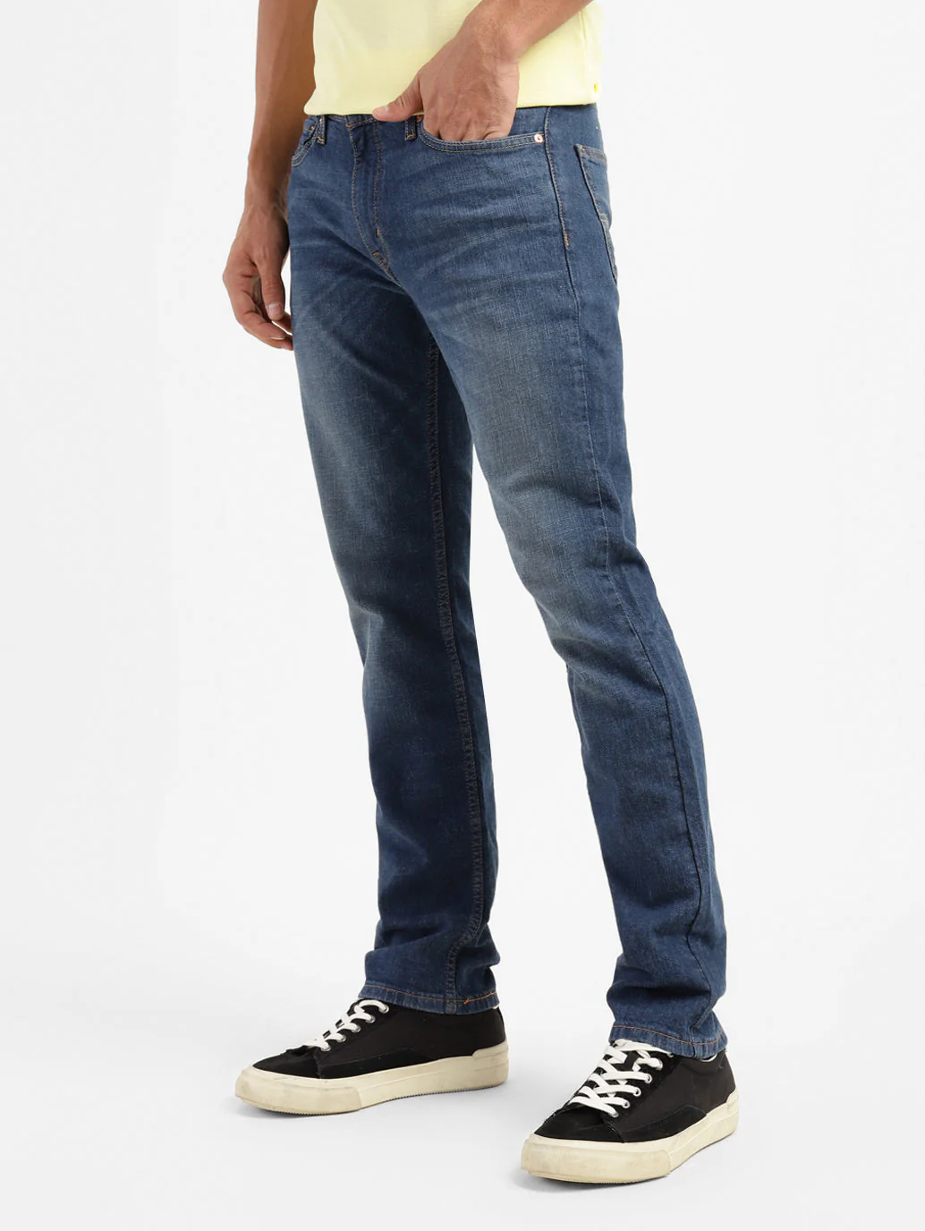 Men's 511 Blue Slim Fit Mid Rise Jeans - Image 5