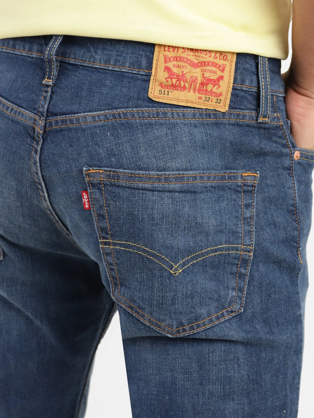 Men's 511 Blue Slim Fit Mid Rise Jeans - Image 8