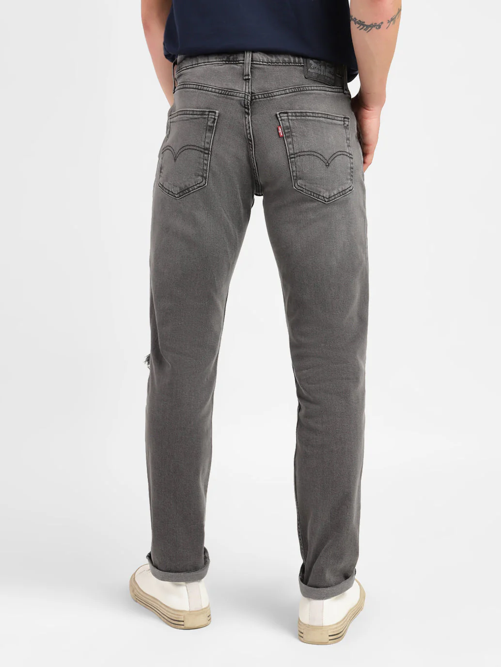 Men's 511 Grey Slim Fit Mid Rise Jeans - Image 3