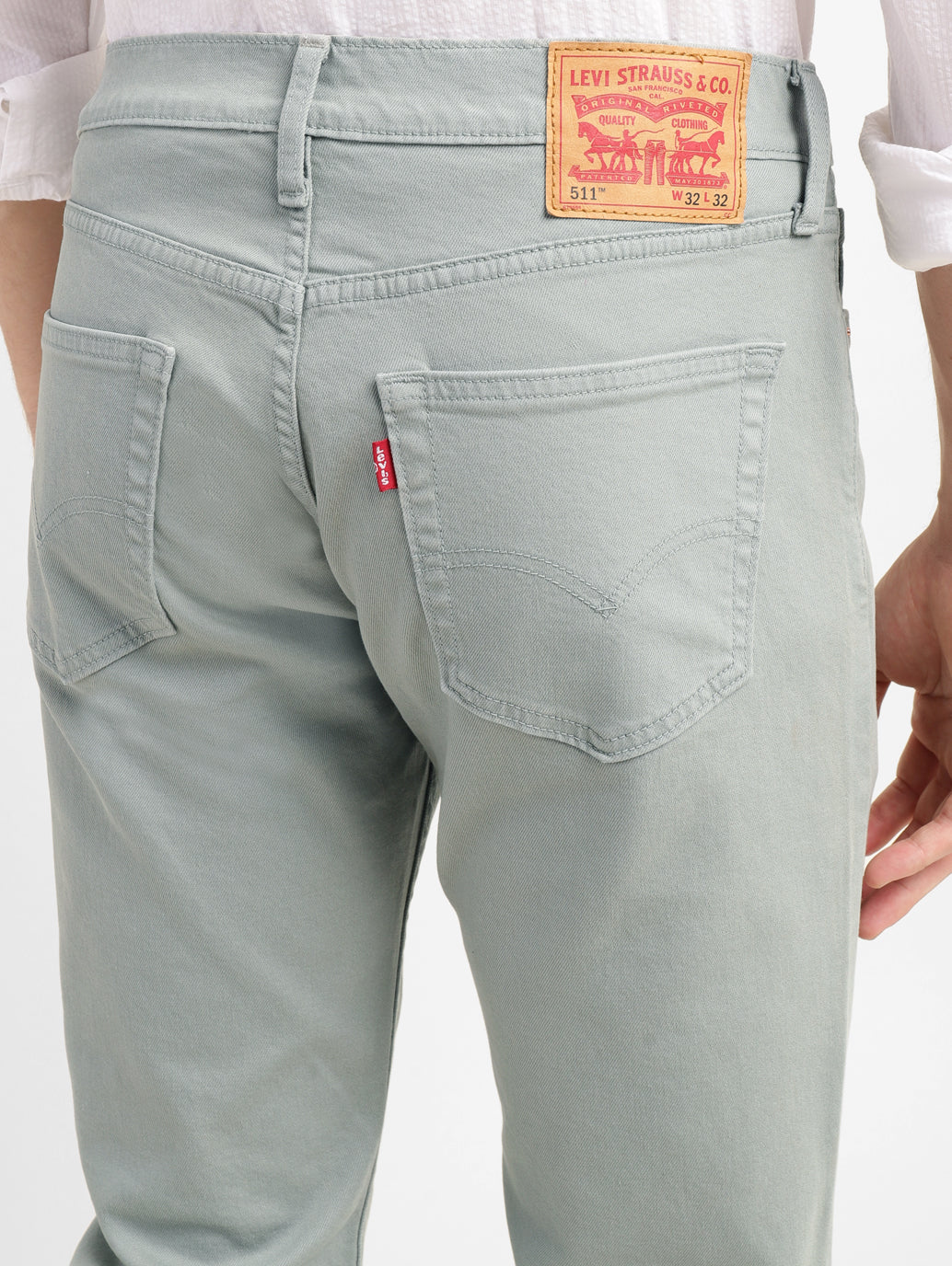 Men's 511 Grey Slim Fit Mid Rise Jeans - Image 6