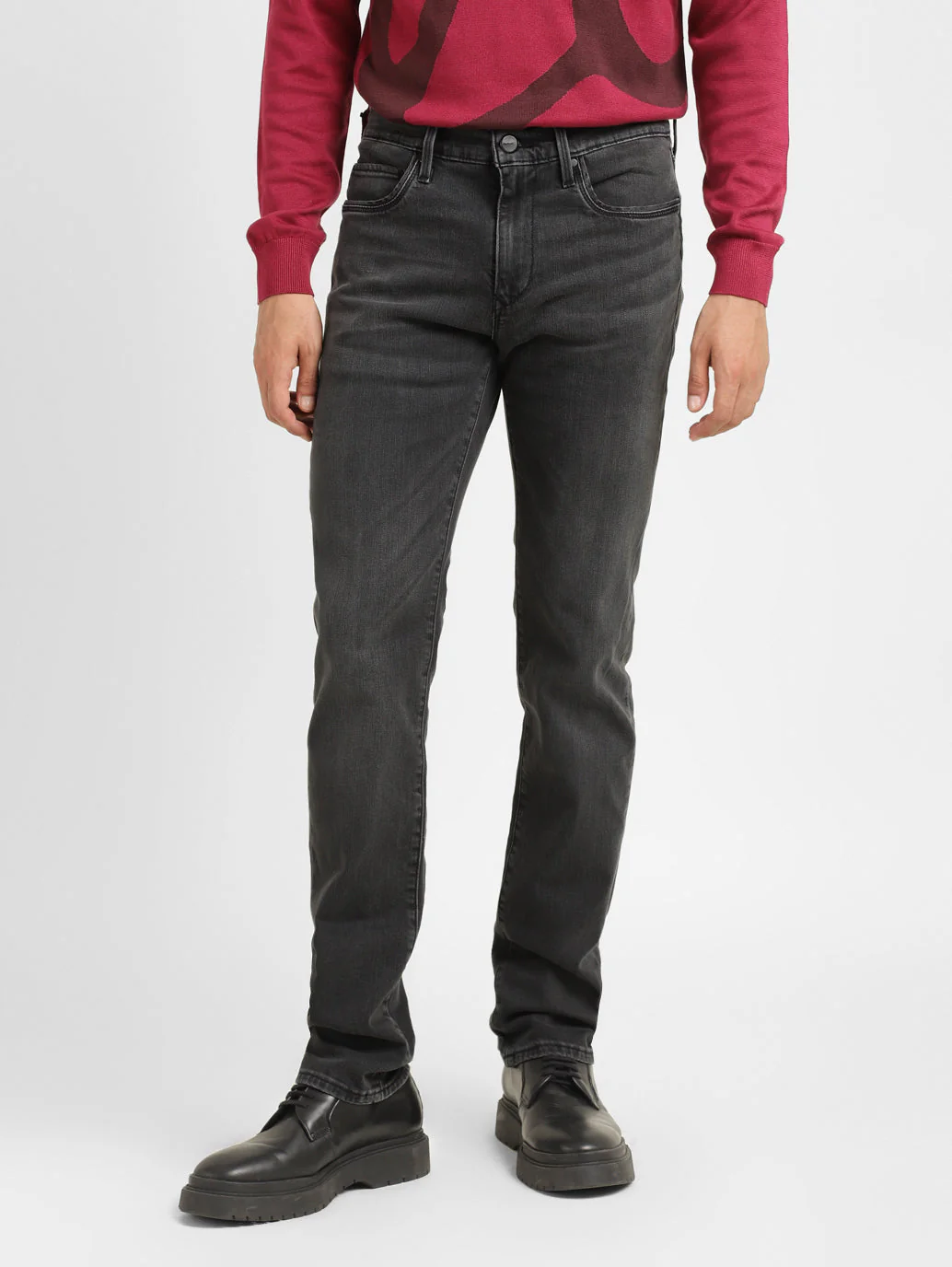 Men's Redloop 511 Grey Slim Fit Mid Rise Jeans - Image 2