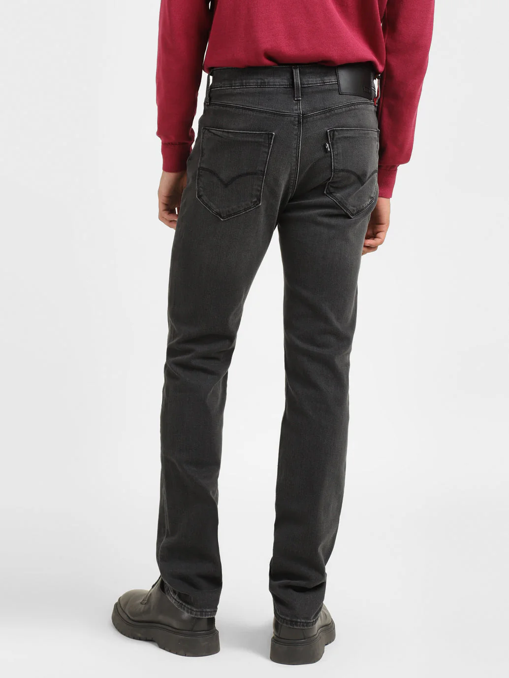 Men's Redloop 511 Grey Slim Fit Mid Rise Jeans - Image 3
