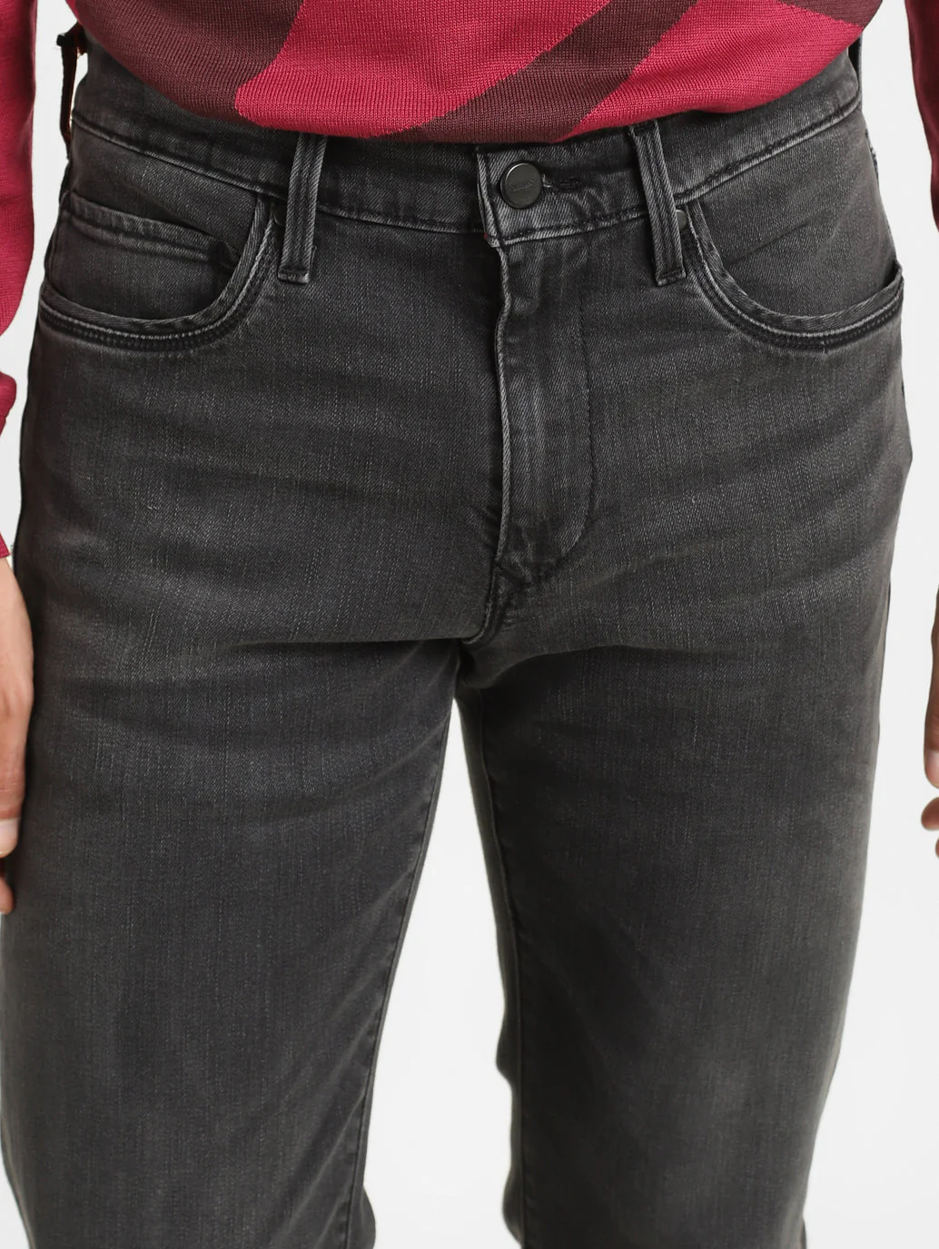 Men's Redloop 511 Grey Slim Fit Mid Rise Jeans - Image 7