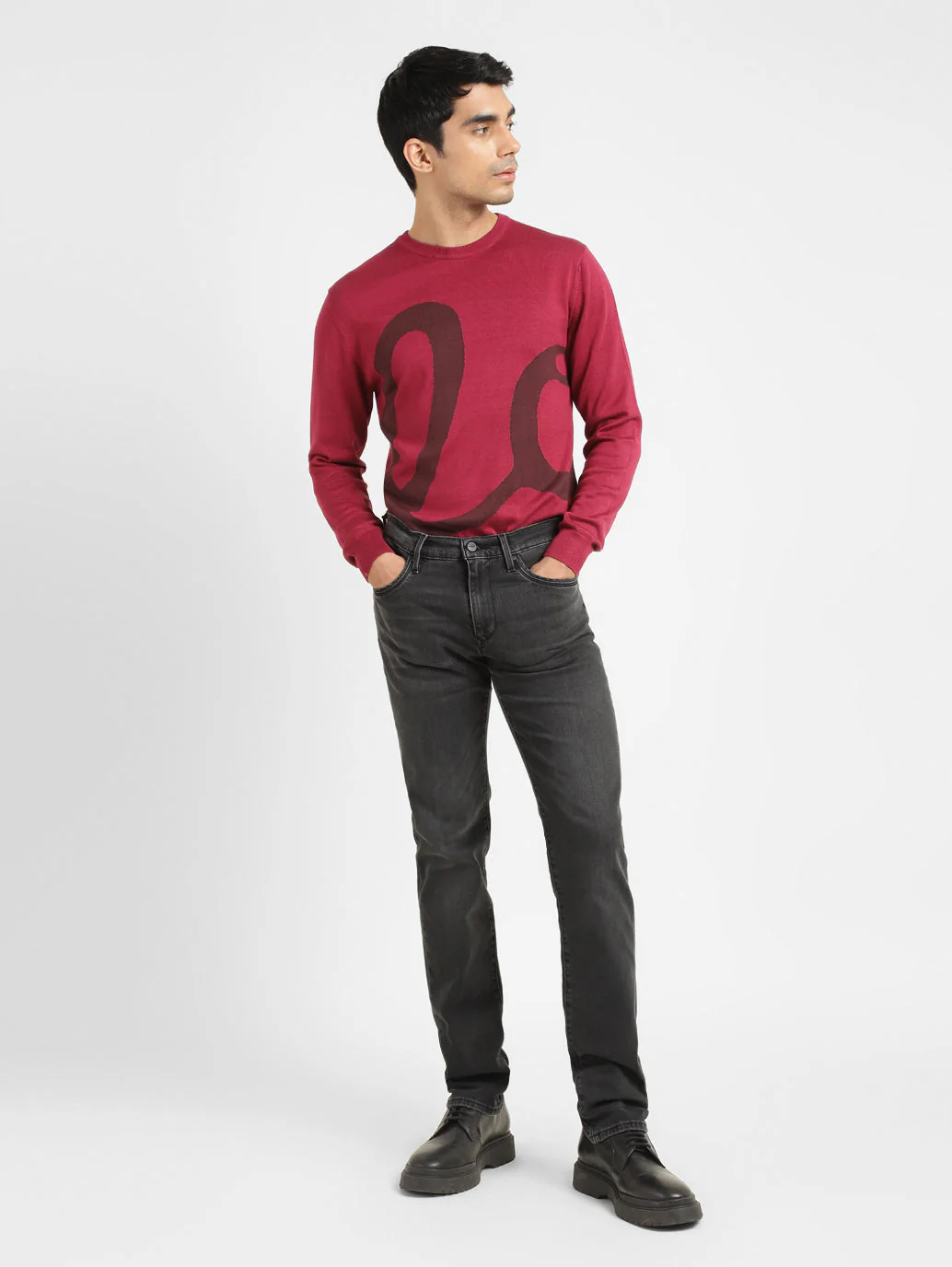 Men's Redloop 511 Grey Slim Fit Mid Rise Jeans - Image 8