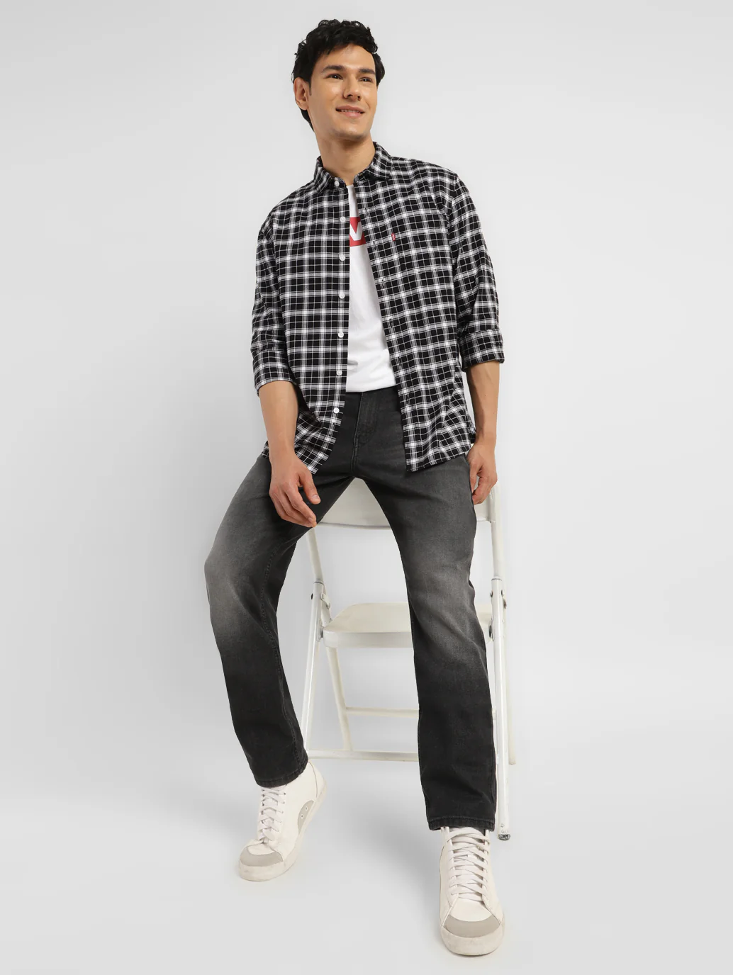 Men's 511 Grey Slim Fit Mid Rise Jeans - Image 3