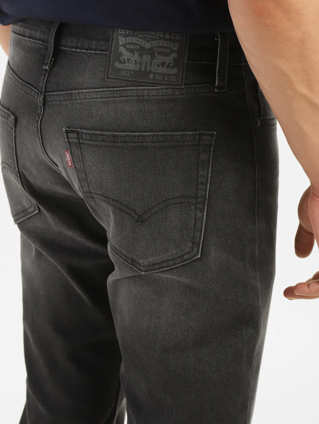 Men's 511 Grey Slim Fit Mid Rise Jeans - Image 8