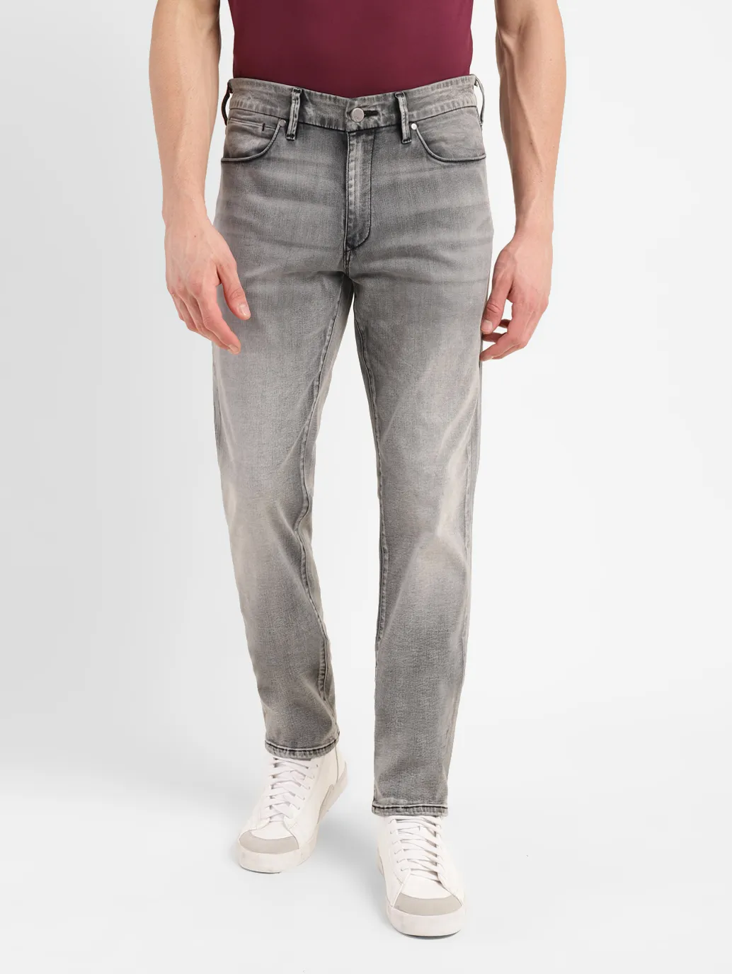 Men's Redloop 511 Grey Slim Fit Mid Rise Jeans - Image 2