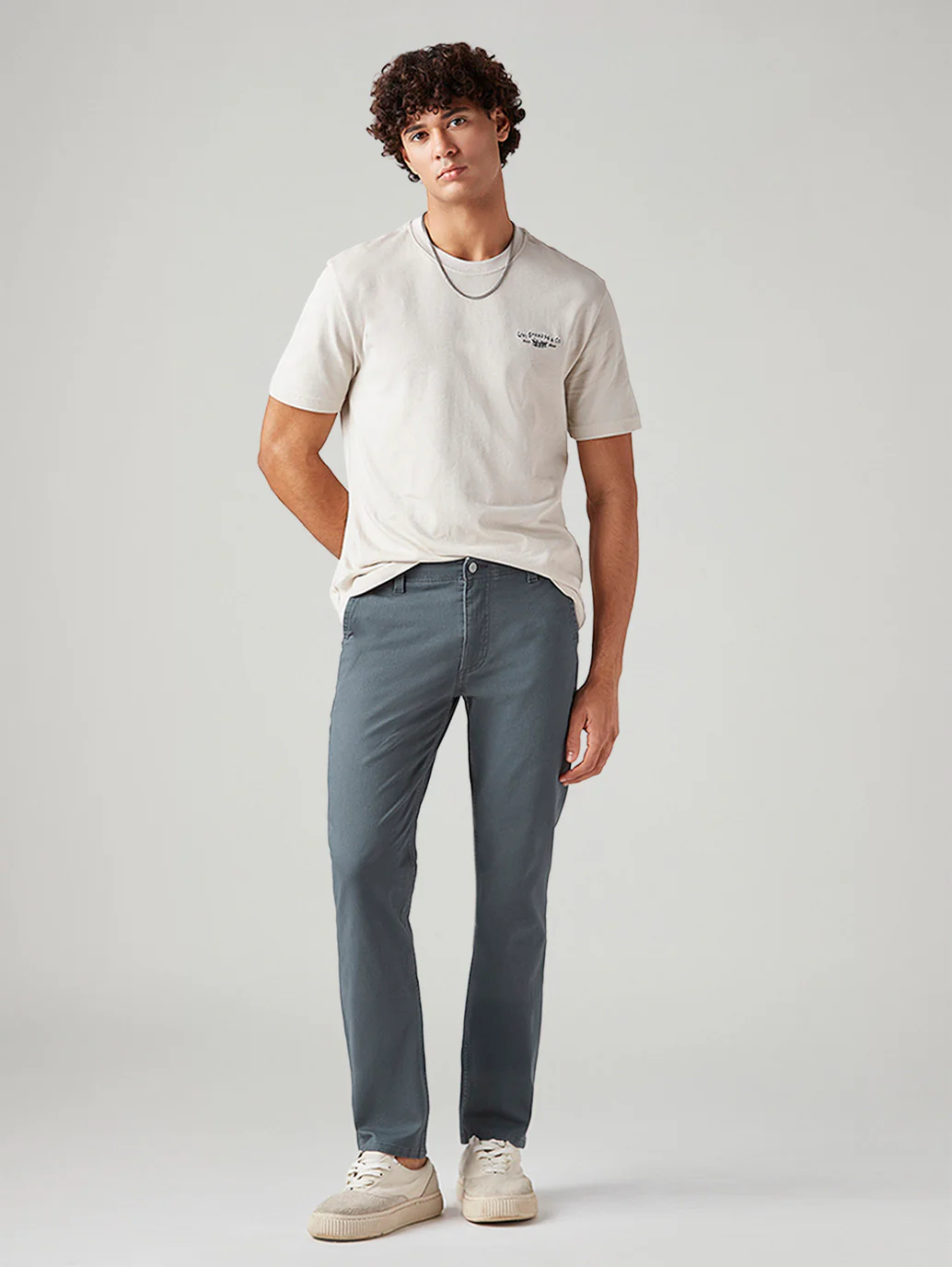 Men's 511 Grey Slim Fit Mid Rise Chinos