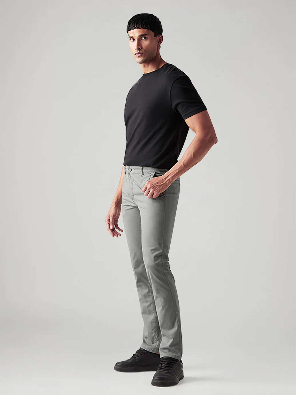Men's 511 Grey Slim Fit Mid Rise Chinos - Image 7